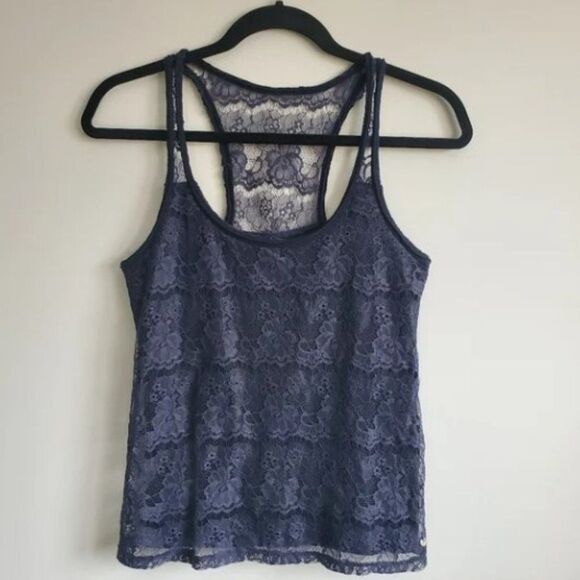 Abercrombie Vintage Y2K Navy Lace Tank - XS - Picture 4 of 10